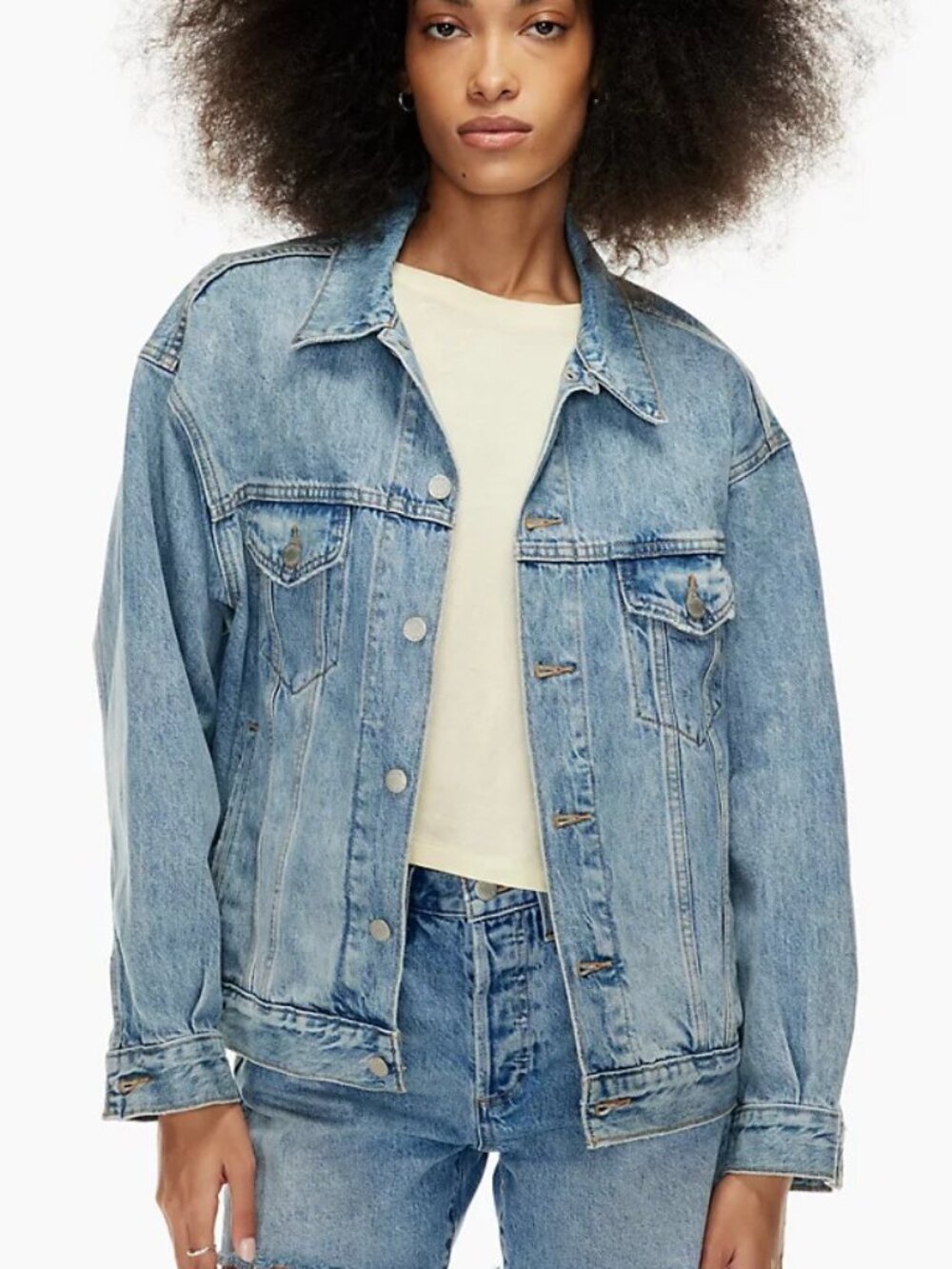 Aritzia Denim Forum The Ali Denim Jacket 7 Yrs Pctr Ths Bleu Size M